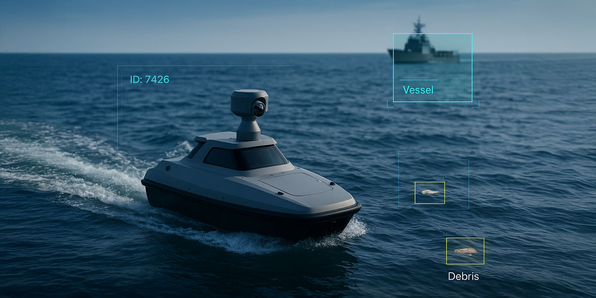 Marine Drone + Stabilized EO Gimbal