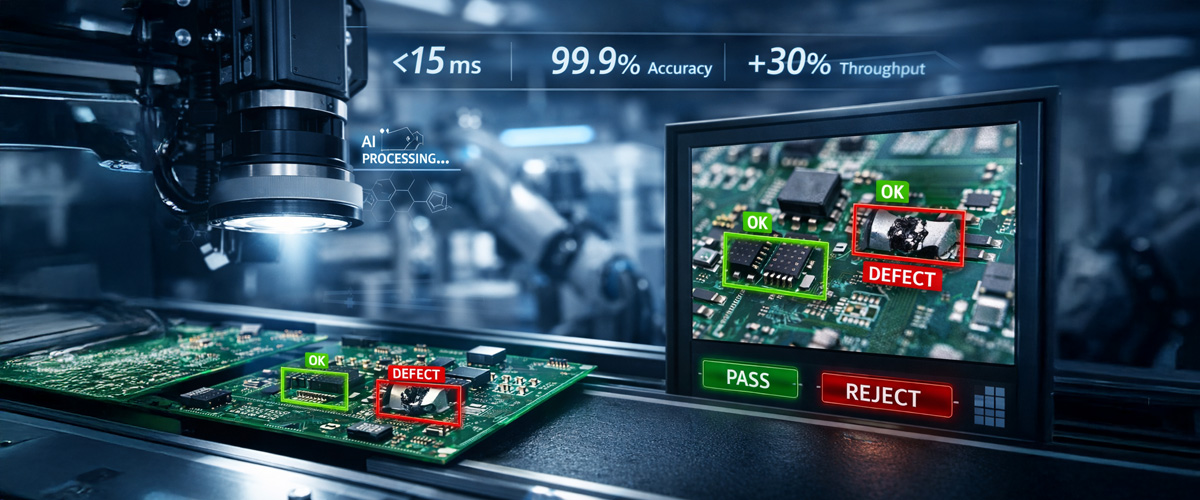Real-Time Visual Inspection for High-Speed Electronics Manufacturing